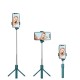 R1 3 in 1 Wireless bluetooth Selfie Stick Foldable 360 Degree Rotation Remote Control Tripod Integrated Desktop Extendable Monopod Stand