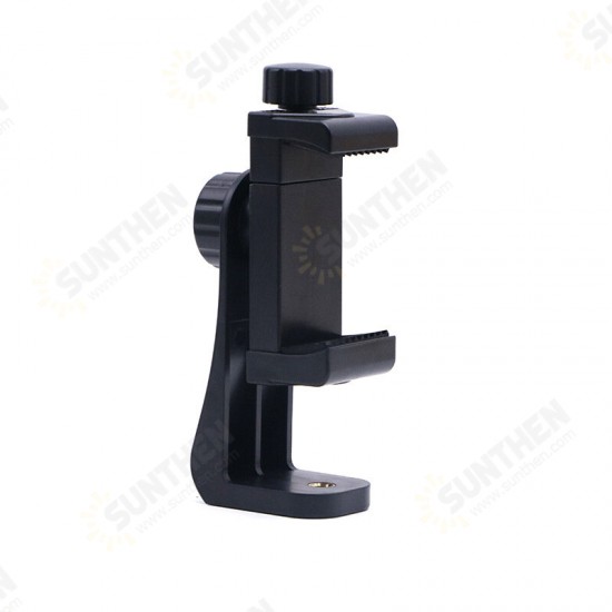 Universal 1/4 Screw Hole Phone Clip 360 Degree Rotatable Desk Phone Clamp Range 58-108mm Holder for Broadcast