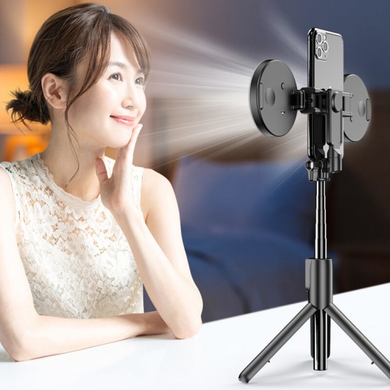 Extendable bluetooth Selfie Stick with LED Ring Fill Light Foldable Live Tripod Monopod for YouTube Tikok Mobile Phone Photography