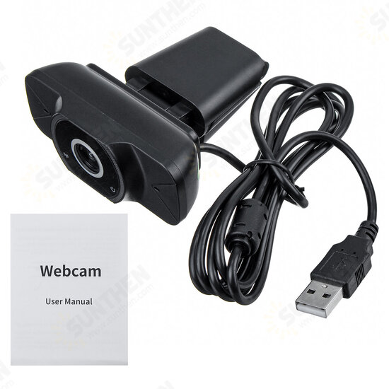 Full HD 1080P PC Laptop Camera USB 2.0 Webcam Video Calling Web Cam & Microphone