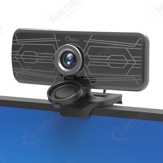 T16S 1080P HD USB Webcam Conference Live Anti-peed 77° Wide Angle Plug and Play Computer Camera Built-in Digital Microphone for PC Laptop