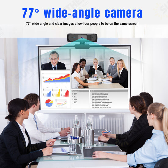 K30 HD 5MP USB Webcam 77° Wide Angle Auto Focus Built-in Dual Mics with Privacy Cover Smart WebCam YouTube Video Recording Conferencing Meeting Camera