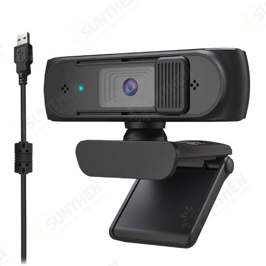 K30 HD 5MP USB Webcam 77° Wide Angle Auto Focus Built-in Dual Mics with Privacy Cover Smart WebCam YouTube Video Recording Conferencing Meeting Camera