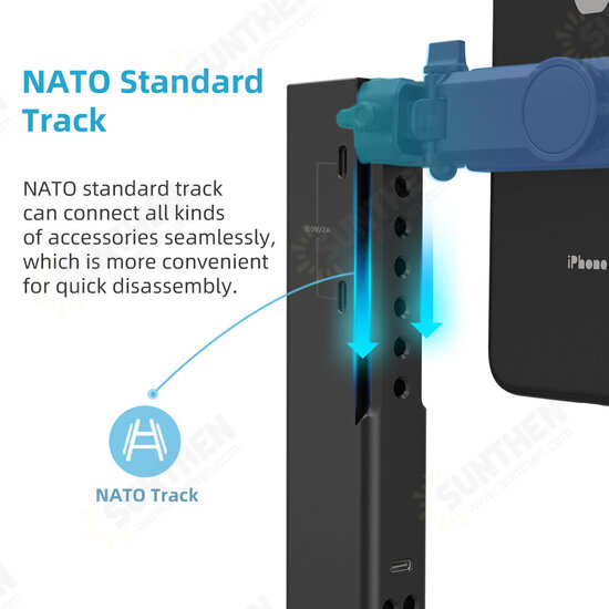 EEL Multi-functional Shooting Grip Tripod Built-in 9000mAh battery & 5 Type-C In/Output Mobile Phone Clip