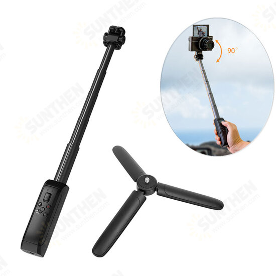 Mini DSLR Camera Selfie Stick 25cm Extendable Tripod 1/4'' Screw with bluetooth Remote Control for Cameras Phones