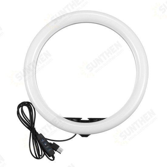 LED Ring Fill Light Studio Lamp Photographic For Video Live Beauty Makeup Mirror Light Streaming USB + Hose Phone Clip + PTZ