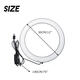 LED Ring Fill Light Studio Lamp Photographic For Video Live Beauty Makeup Mirror Light Streaming USB + Hose Phone Clip + PTZ