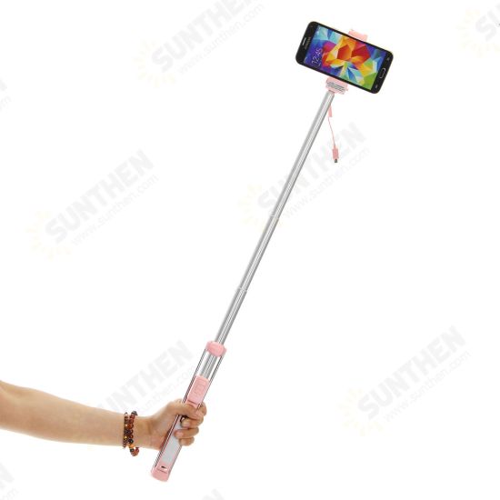 Mini bluetooth Hand-held Selfie Stick Remote Control Multi-angle Tripod With LED Fill Light for Live Phones