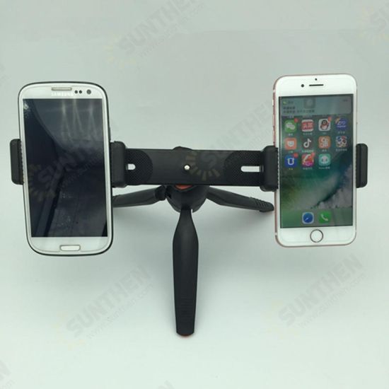 S28 Universal Dual Position Mini Metal Desktop Multi-function Tripod Bracket for Mobile Phone Live bracket