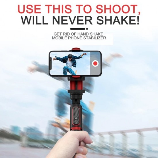 AB302 bluetooth 5.0 Stabilizer Anti-shake Stable Tripod Selfie Stick for Video Shooting Vlog Live Broadcast Device Camera Motion Handheld PTZ