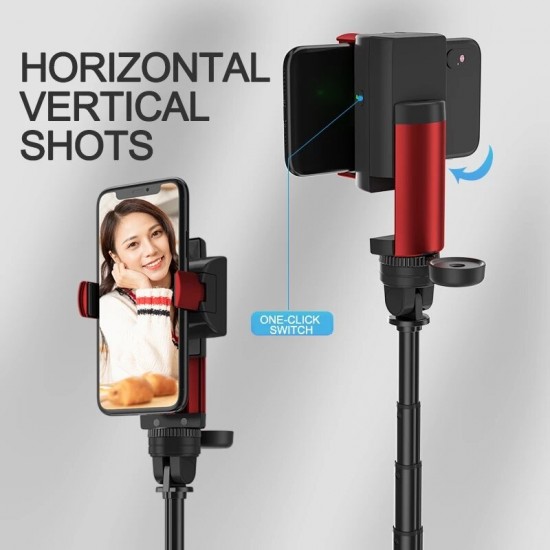 AB302 bluetooth 5.0 Stabilizer Anti-shake Stable Tripod Selfie Stick for Video Shooting Vlog Live Broadcast Device Camera Motion Handheld PTZ