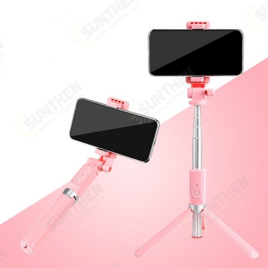 Stainless Steel All-in-one Portable Selfie Stick bluetooth Remote Control Foldable Tripod for Live Broadcast