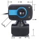 V3 HD 12 Million Pixels Clip-on Webcam Camera USB With Microphone For PC Laptop Student