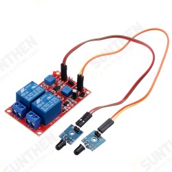 2 Channel Flame Sensor Relay Module Alarm Flame Flare Detection Module 12V DC 2 Channel Flame Sensor Relay Module Alarm Flame Flare Detection Module 12V DC