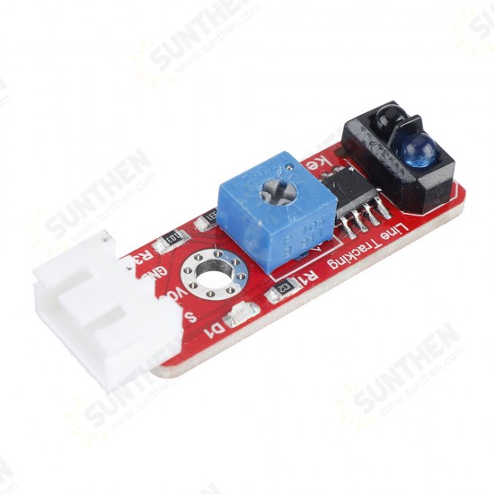 2Pcs Brick Grayscale Sensor(Pad hole) Anti-reverse Plug White Terminal TCRT5000 Sensor Module