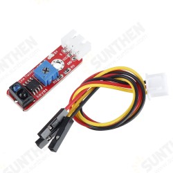 3Pcs Brick Grayscale Sensor(Pad hole) Anti-reverse Plug White Terminal TCRT5000 Sensor Module 3Pcs Brick Grayscale Sensor(Pad hole) Anti-reverse Plug White Terminal TCRT5000 Sensor Module