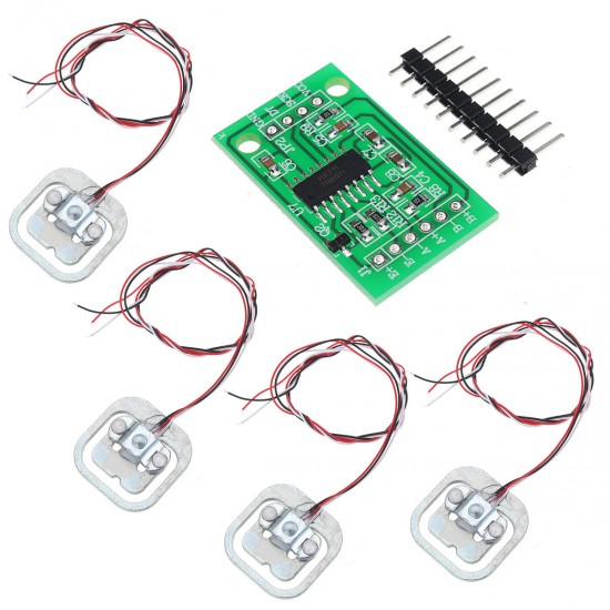 4pcs DIY 50KG Body Load Cell Weight Strain Sensor Resistance With HX711 AD Module