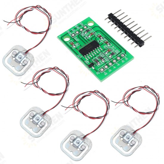 4pcs DIY 50KG Body Load Cell Weight Strain Sensor Resistance With HX711 AD Module