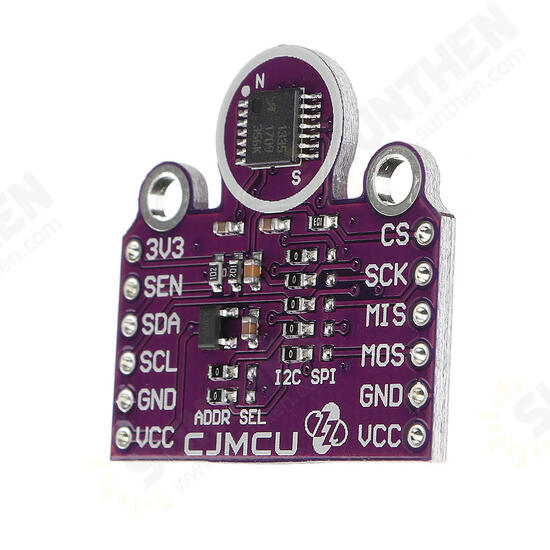 CJMCU-1335 Hall Effect 360° Non-Contact X-Y Plane Angle Sensor Module 3.3V/5V I2C SPI