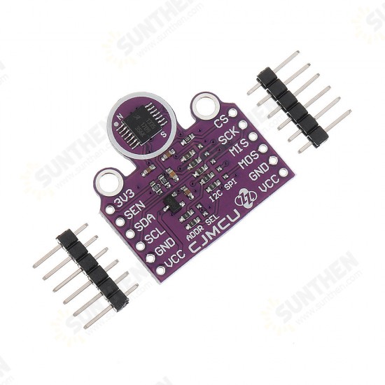 CJMCU-1335 Hall Effect 360° Non-Contact X-Y Plane Angle Sensor Module 3.3V/5V I2C SPI