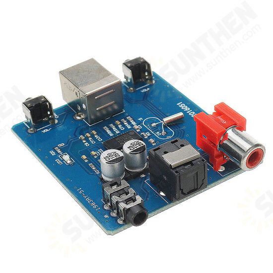 Decoder PCM2704 USB To S/PDIF Sound Card Board 3.5mm Analog Output Coaxial HiFi Module