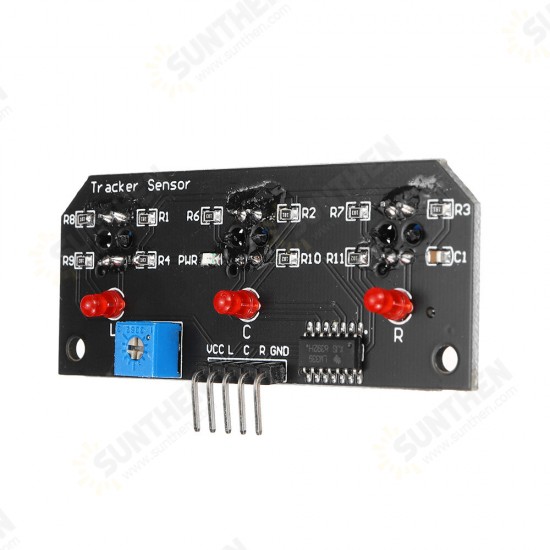 DC 5V 3 Channel Infrared Line Tracker Sensor Module Trio Output TCRT5000 Sensor 10mm Distance For Robot Kit AVR/ARM/PIC