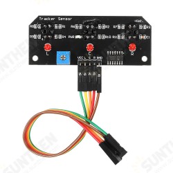 DC 5V 3 Channel Infrared Line Tracker Sensor Module Trio Output TCRT5000 Sensor 10mm Distance For Robot Kit AVR/ARM/PIC DC 5V 3 Channel Infrared Line Tracker Sensor Module Trio Output TCRT5000 Sensor 10mm Distance For Robot Kit AVR/ARM/PIC