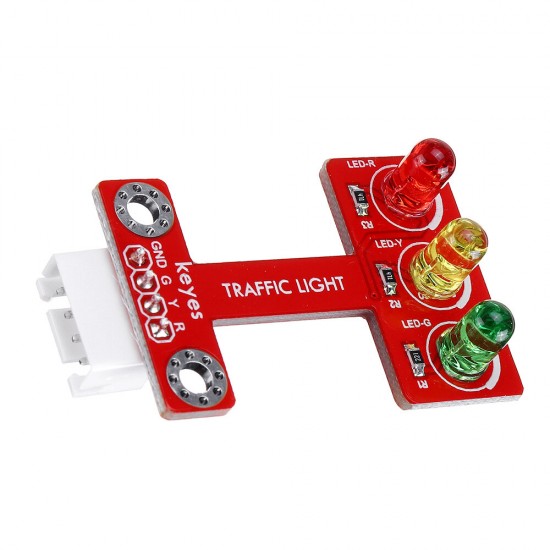 Brick LED Emitting Traffic Light Module(pad hole) Anti-reverse Plug White Terminal