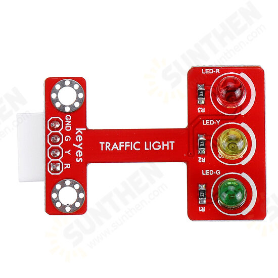 Brick LED Emitting Traffic Light Module(pad hole) Anti-reverse Plug White Terminal