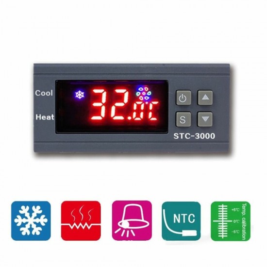 STC-3000 High Precision 110V-220V Digital Thermostat Temperature Controller Thermometer Sensor Hygrometer Module