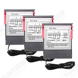 STC-3018 12V / 24V / 220V Digital Temperature Controller C/F Thermostat Relay 10A Heating/Cooling Thermoregulator with Dual LED Display STC-3018 12V / 24V / 220V Digital Temperature Controller C/F Thermostat Relay 10A Heating/Cooling Thermoregulator with Dual LED Display
