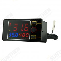 TS4586 Temperature Time Control Controller Flame Retardant Shell Easy Operation Waterproof Probe Large Digital Temperature Display TS4586 Temperature Time Control Controller Flame Retardant Shell Easy Operation Waterproof Probe Large Digital Temperature Display