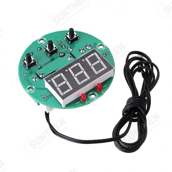 XH-W1818 High Precision Microcomputer Temperature Controller Circular Digital Display Embedded Thermostat