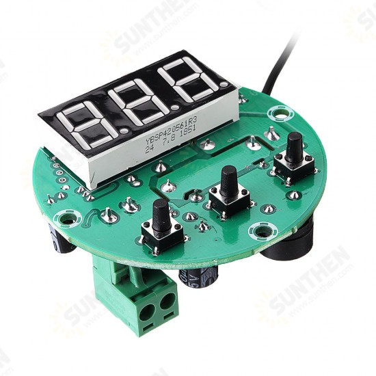 XH-W1818 High Precision Microcomputer Temperature Controller Circular Digital Display Embedded Thermostat