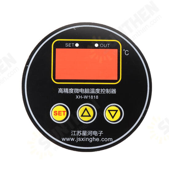 XH-W1818 High Precision Microcomputer Temperature Controller Circular Digital Display Embedded Thermostat