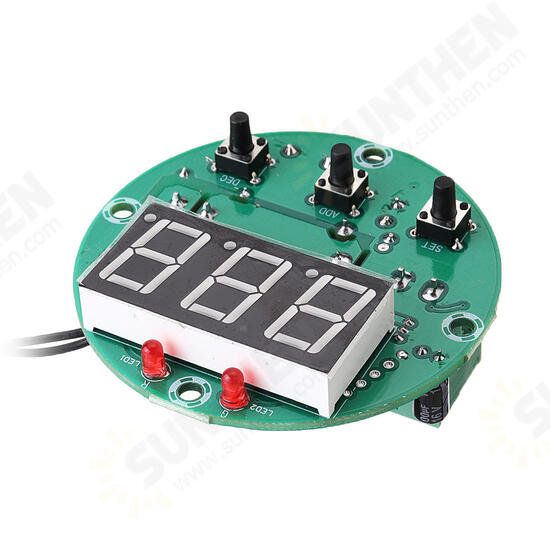 XH-W1818 High Precision Microcomputer Temperature Controller Circular Digital Display Embedded Thermostat