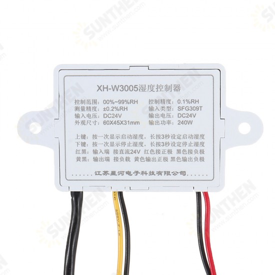 XH-W3005 Digital Humidity Controller Humidity Control Switch Humidification Dehumidification Constant Humidity Control Sensor