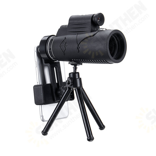 50x60 HD Smart Zoom Optical Telescope Monocular with Illumination Laser +Tripod+Mobile Phone Clip