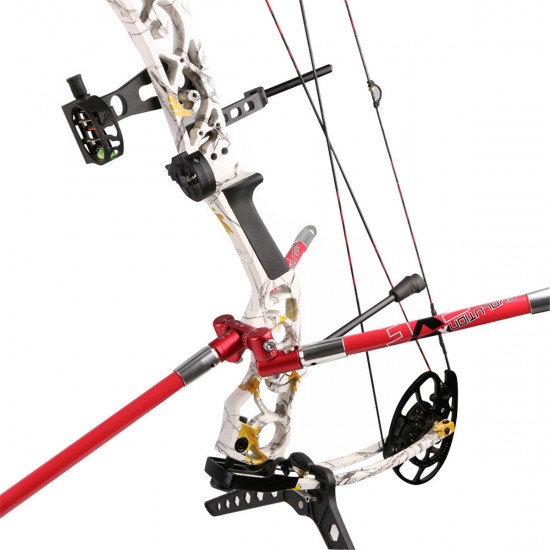 Archery Double Side V-Bar Quick Disconnect Mount Adjustable Bow Rod Stabilizer Bow Stand