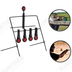 Metal Shooting Targets Stand Resetting Spinning AR500 Steel Targets Air Pellet Trap Airgun Shooting Hunting Tactical Practice Training Supply