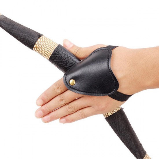 SPG Archery Finger Glove Finger Protector Safety Archery Hunting Leather Finger Protection