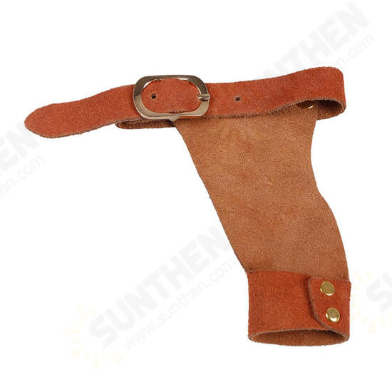 Suede Archery Protective Glove Finger Guard For Traditional Bow Recurve Bow Outdoor Shooting Hunting