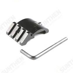 Y73 3Slots Ultralow Profile 45° Offset Picatinny Rail Mount Holder 20mm Rail Side Mount