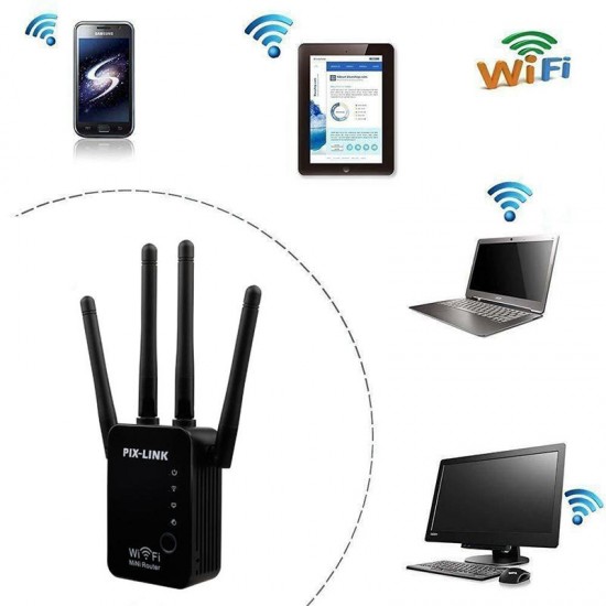 For WR16 300Mbps 2.4GHz Hot Wifi Repeater Wireless Four Antenna Router Range Extender Signal Booster