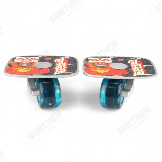 2 Pcs Skate Board PU Flashing Wheel Split Skateboard Drift Plate Roller Skate Outdoor Sport