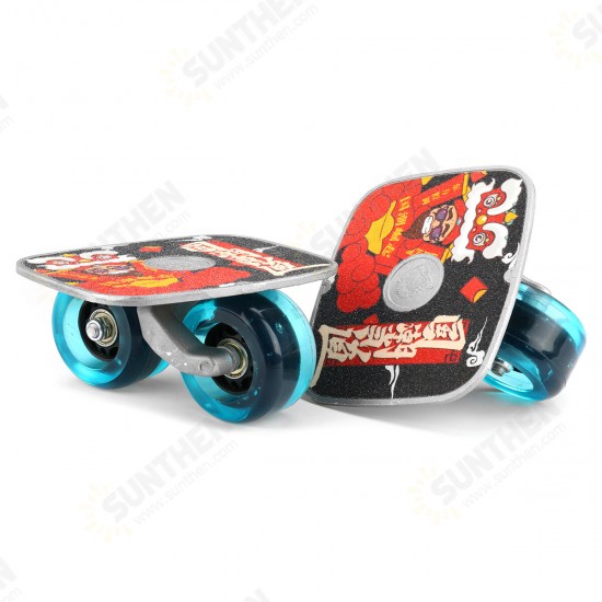 2 Pcs Skate Board PU Flashing Wheel Split Skateboard Drift Plate Roller Skate Outdoor Sport