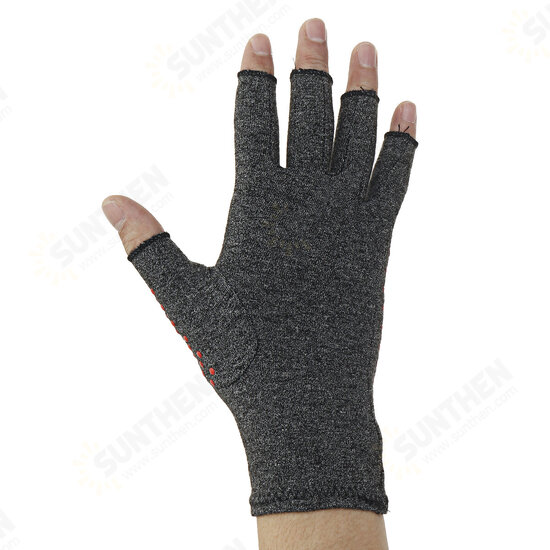 1 Pair Compression Arthritis Gloves Arthritic Joint Pain Relief Hand Gloves Therapy Open Fingers Compression Mittens