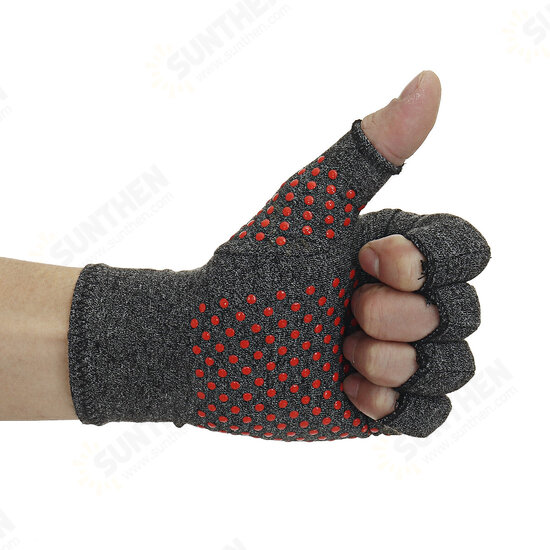 1 Pair Compression Arthritis Gloves Arthritic Joint Pain Relief Hand Gloves Therapy Open Fingers Compression Mittens