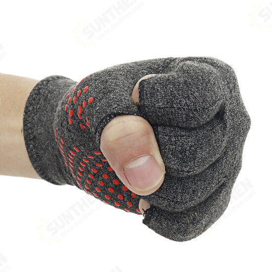 1 Pair Compression Arthritis Gloves Arthritic Joint Pain Relief Hand Gloves Therapy Open Fingers Compression Mittens