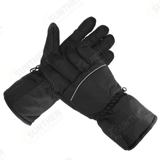 1 Pair Electric Heated Gloves Touchscreen Warm Battery Gloves Full Finger Waterproof Heating Thermal Gloves Ski Bike Mobile Phone Motorcycle Gloves Winter